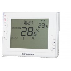 Термостат комнатный Teplocom TS-Prog-2AA/8A, проводной, прогр., реле 250В, 8А
